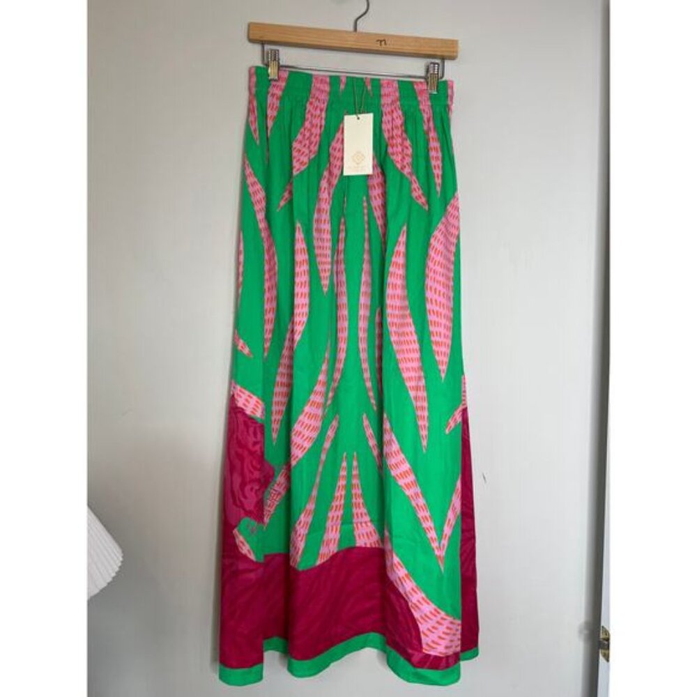 NWT Sheridan French Gardenia Malachite Tigress Blouse Maxi Skirt Set Size: Small - Picture 6 of 10